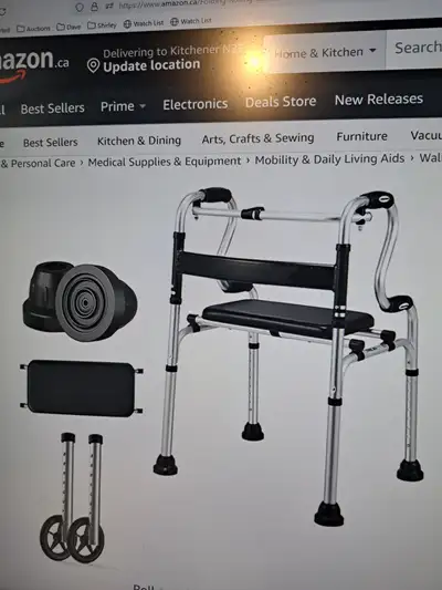 Folding Rolling Walker with Seat Brand New, View more
