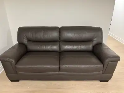 Genuine Leather Sofa from Leon’s – Excellent Condition, View more