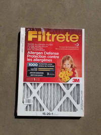 Filtrete 15x20x1 MPR 1000 Rating Pleated AC Furnace Air Filter