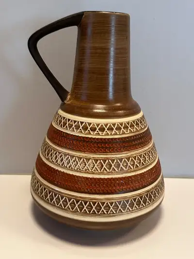 VASE CRUCHE RÉTRO VINTAGE MID CENTURY CÉRAMIQUE GERMANY MCM, View more