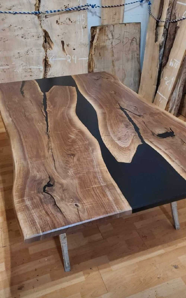 live edge and epoxy river tables- custom made in Dining Tables & Sets in Red Deer - Image 2