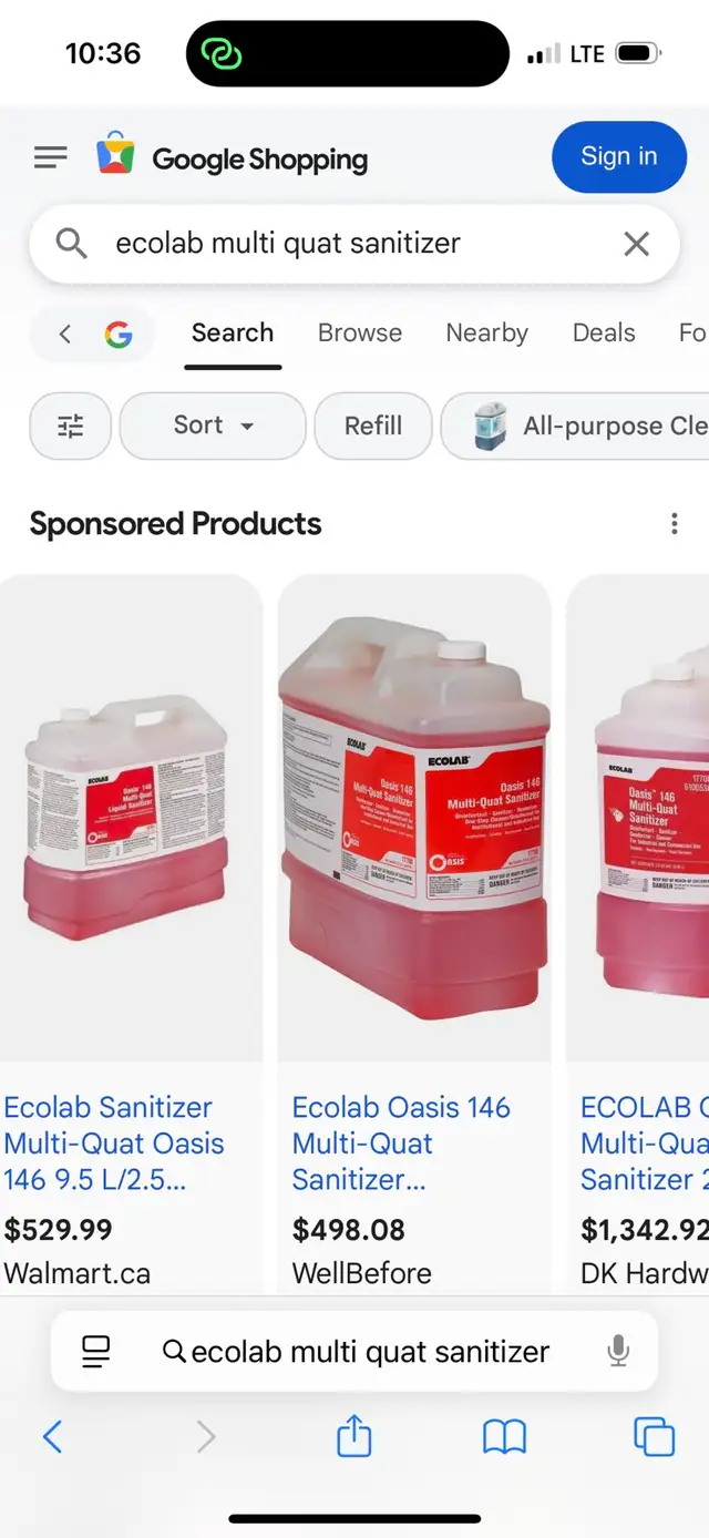 ecolab wash n walk and liquid sanitizer  in Industrial Kitchen Supplies in Owen Sound - Image 4