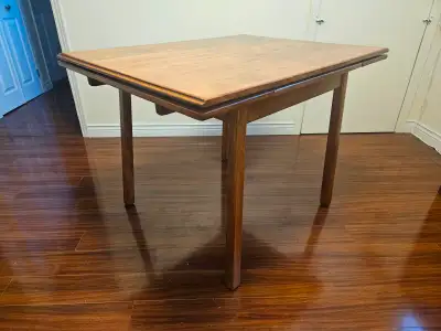 Vintage MCM Drop Leaf / Draw Leaf / Dutch Pullout Dining Table, View more