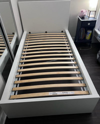 Ikea Malm single twin bed+ slats  High model