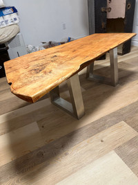 Live edge bench or coffee table