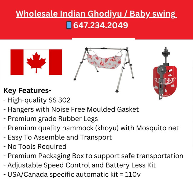 Indian Ghodiyu, Palna, Jhula, swing - Manual or Automatic kit in Other in Swift Current - Image 2
