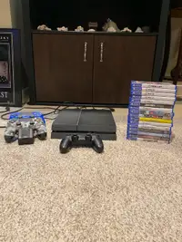 PS4 + Controller Charger + Games