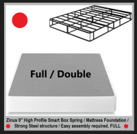 (NEW) Zinus 9” High Profile Box Spring Mattress Foundation FULL