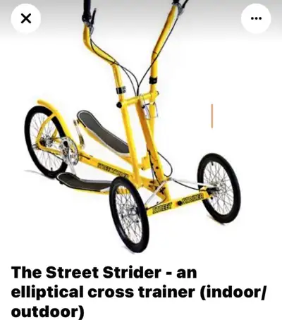 Indoor/Outdoor Elliptical Cross Trainer.. Bike & Stand.. A Fun way to Excercise.. Moving & Unable to...