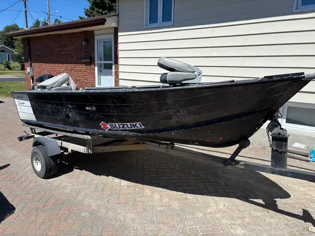 15’ deep and wide with 2020 20hp suzuki in Powerboats & Motorboats in Sudbury - Image 2