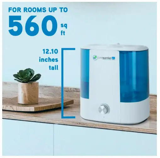 Humidificateur à ultrasons 2gal/7,6 litres, Pure Guardian in Heaters, Humidifiers & Dehumidifiers in City of Montréal - Image 6