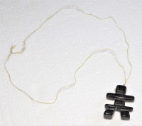 Eskimo necklace with serpentine Inukshuk pendant by ᔭᓂ  (Johnny)