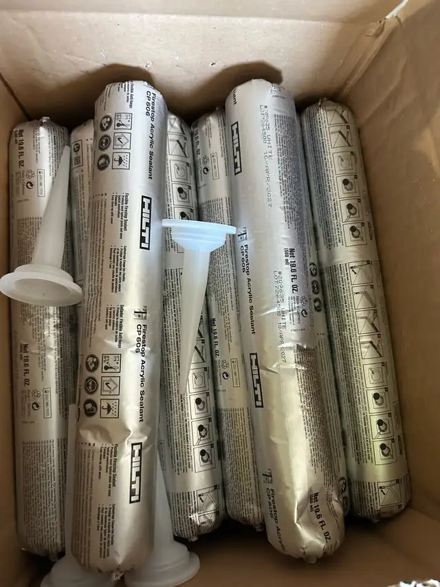 Hilti 606 White Fire Caulking Sausage Tubes -$8 each in Other in Mississauga / Peel Region - Image 2