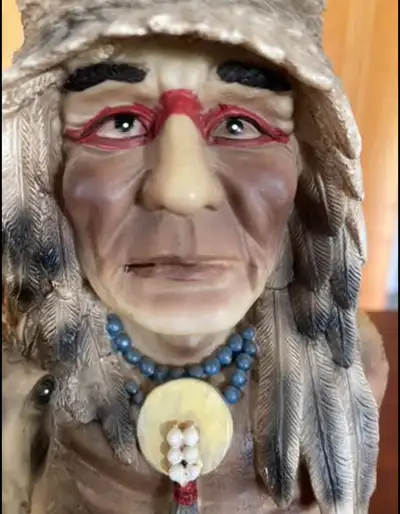 VINTAGE NATIVE CHIEF TABLE DECOR  FOR SALE ., View more