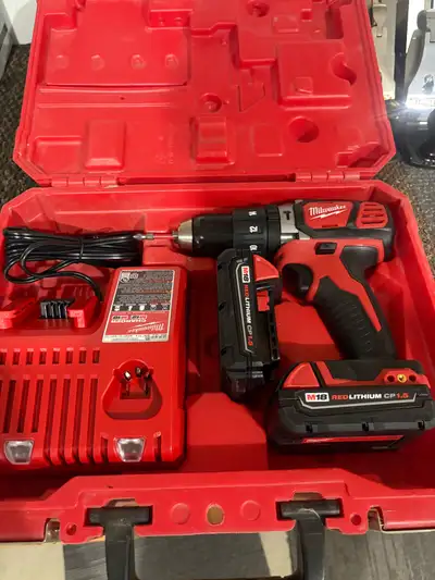 Milwaukee M18 Drill Kit w/ 2 Batteries & Charger, View more
