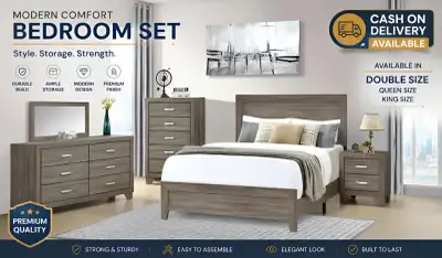 Brand New Bedroom Set –Double, Queen & King Size Available | COD, View more