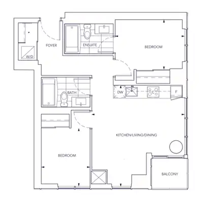 2 Bed 2 Bath Apartment