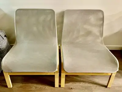 2 IKEA chairs_Pair of IKEA NILSEN Grey Mesh Chairs, View more