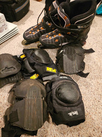 Mens Rollerblades and Knee Pads