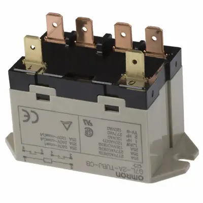 Omron Power Relay- 2-Pole 25 amp 200-240vac coil,+ 6 terminals, View more