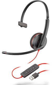 New Plantronics Blackwire C3210 Wired Mono Headset with USB Type