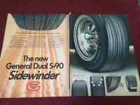 1968 General Tire Sidewinder 2-Page Original Ad