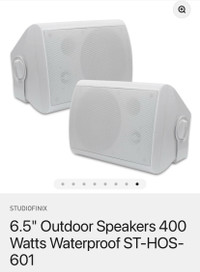 New STUDIOFINIX 6.5" Outdoor Passive Speakers 400 Watts Waterpro