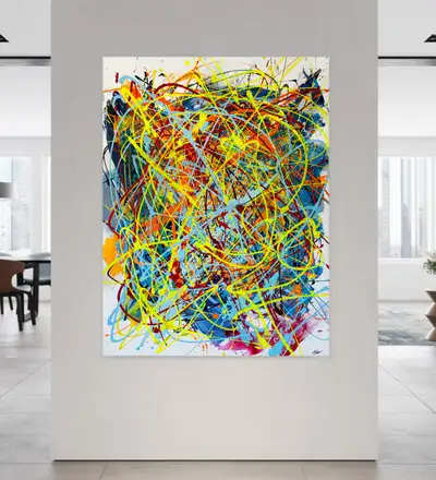 Peinture, tableau abstrait, toile abstraite artiste Myla, View more