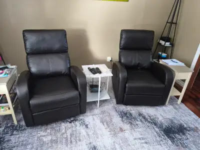 faux leather recliners, View more