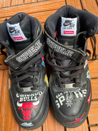 Nike x Supreme x NBA Air Force 1 Mid '07 Sneakers Black