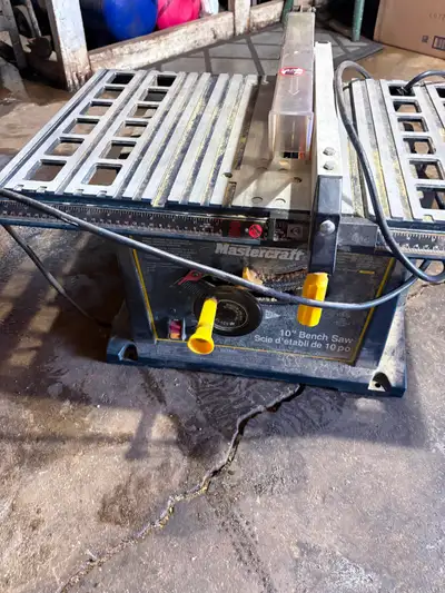 Master craft 10” bench saw, View more