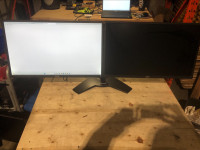 2x Dell P2417H 24" FHD 1080p IPS LED Monitor HDMI DP w/ stand