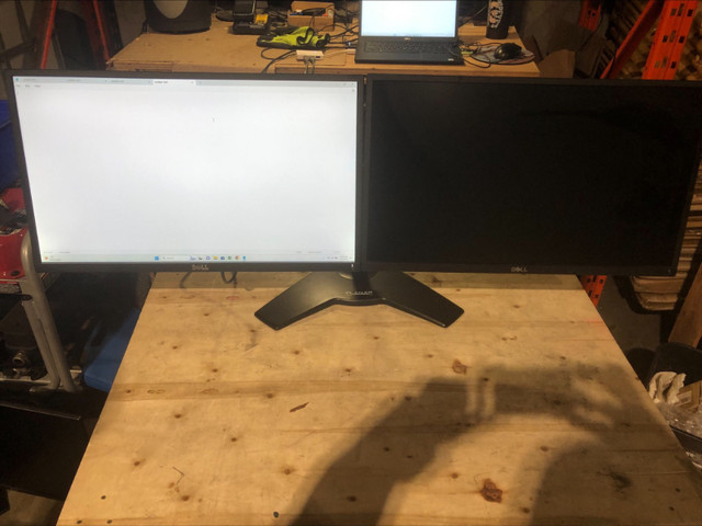 2x Dell P2417H 24" FHD 1080p IPS LED Monitor HDMI DP w/ stand in Monitors in Bedford