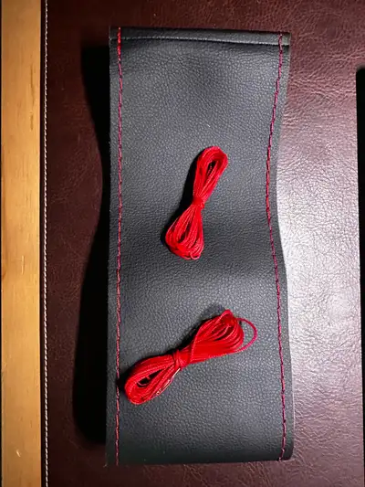 38cm steering wheel leather cover
