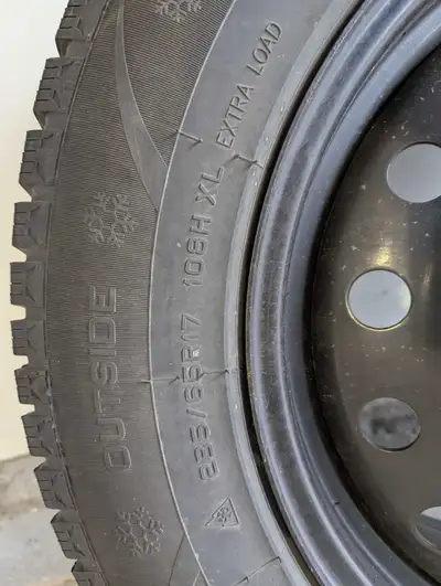 For sale: 4 Mirage MRW 562 winter tires, size 235/65/17 (with 17" steel rims). These tires were only...