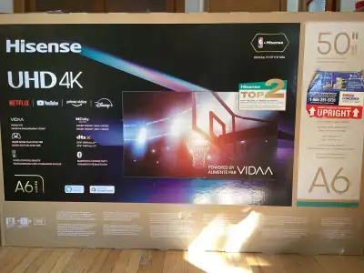 Hisense 50-inch A6 Series 4K UHD Smart TV, View more