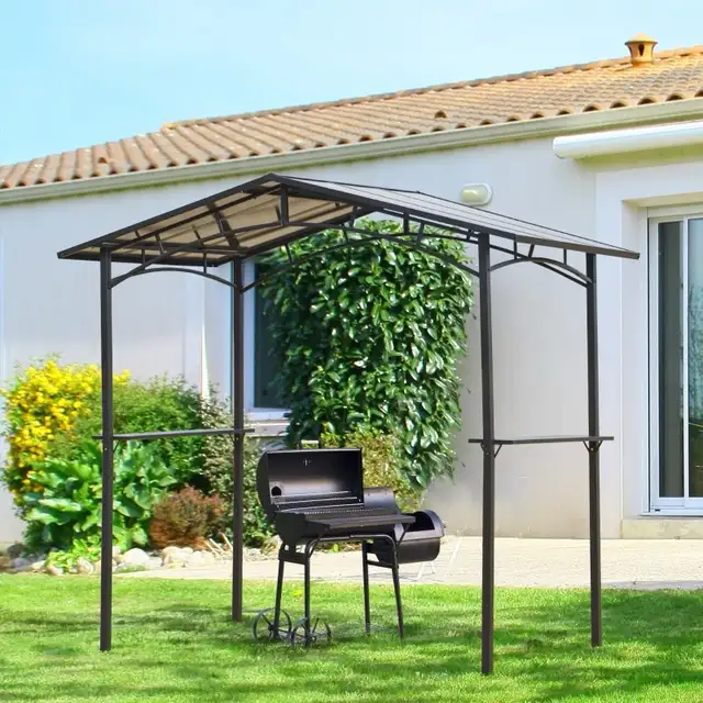 8' x 5' Hardtop Grill Gazebo Aluminium BBQ Canopy Gazebo Outdoor in Patio & Garden Furniture in Markham / York Region - Image 2