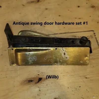 2 used set of antique swing door hardware sets in good working condition. The asking price is for ea...