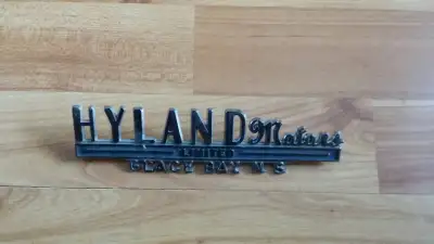 Vintage Hyland Motors Of Glace Bay Nova Scotia Dealer Emblem, View more
