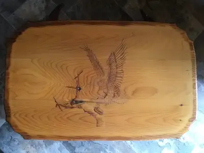 Handcarved coffee table, View more
