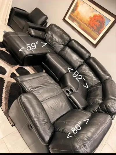 leather sectional couch , View more