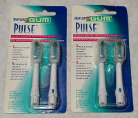 4 x Butler "Pulse" Plaque Remover Replacement Brush Heads