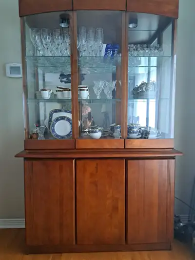 Solid wood cabinet with build in light, View more