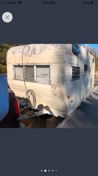 15’ rocket retro vintage camper trailer park living cabin bunkie