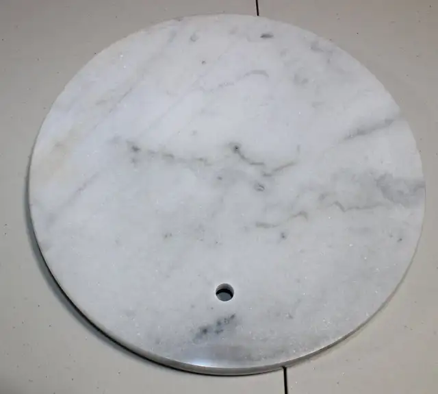 12 inches Diameter Round Marble Base White for Floor Lamp in Indoor Lighting & Fans in Kitchener / Waterloo - Image 2