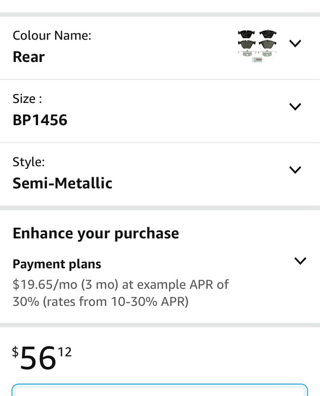 BOSCH QuietCast premium rear disc brake pads BP 1456 in Other Parts & Accessories in City of Halifax - Image 3