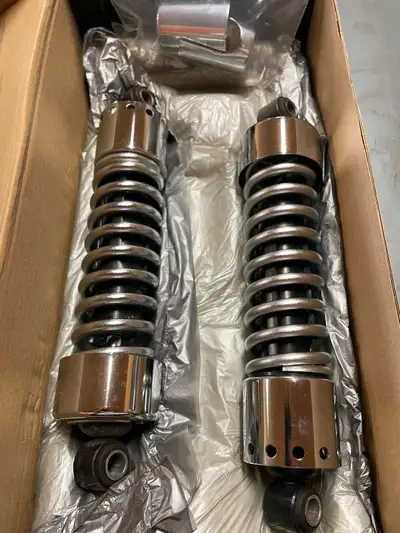 2000 - 2016 HARLEY DYNA MODELS OEM REAR SHOCKS FXDB Street Bob 12 Inch 54616-01 Used in good conditi...