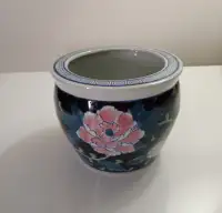 Porcelain Fishbowl Plant Pot - Planter 4.5:H