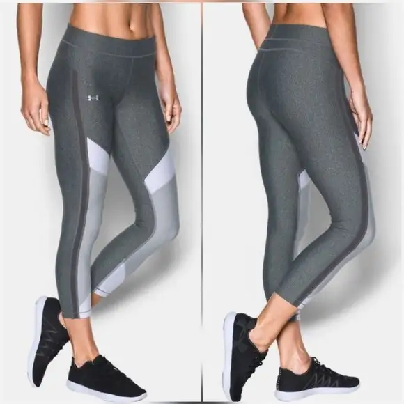 NWOT - Under Armour (Size XS) Women's Grey White Block Leggings