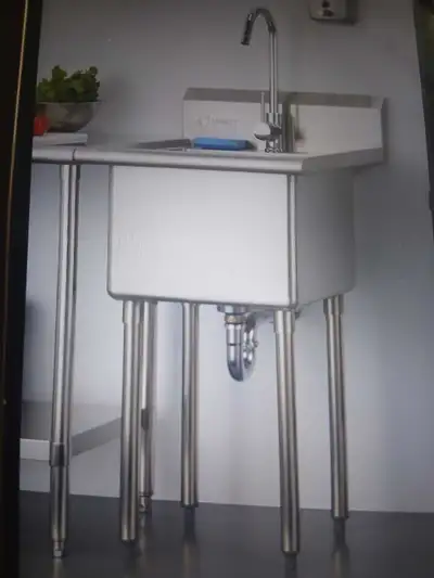 Èvier en acier inoxydable pour garage buanderie ou autres, View more